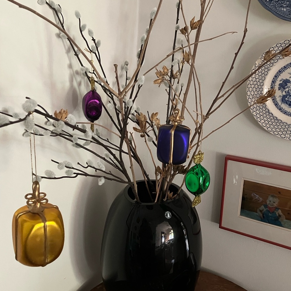 Set of Vintage Blown Glass Christmas/Holiday Ornaments